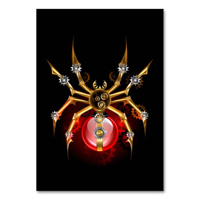 Numeração De Mesa Aranha-do-galo em preto (Frente)