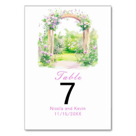 Numeração De Mesa Arca de Casamento Floral primavera
