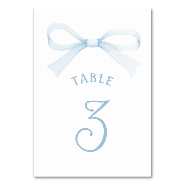 Numeração De Mesa Arco Azul Aquarela (Frente)