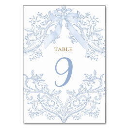 Numeração De Mesa arco azul aquarela número de mesa elegante
