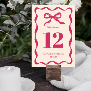Numeração De Mesa Arco Coquette Retro Wedding