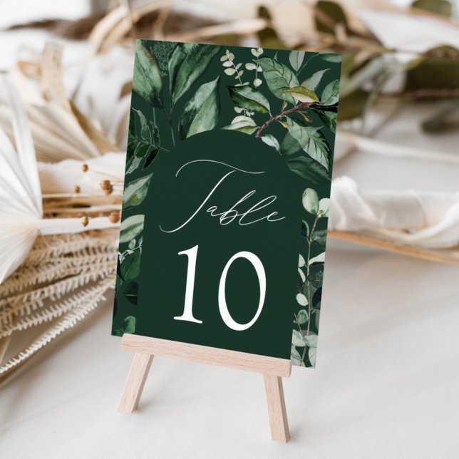 Numeração De Mesa Arco de Casamento com Vegetação Abundante (Criador carregado)
