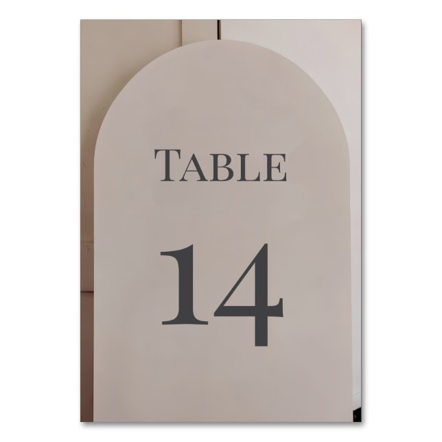 Numeração De Mesa Arco de Luxo Moderno para Casamento (Frente)