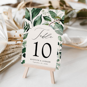 Numeração De Mesa Arco de Verde Abundante Creme Casamento Personaliz