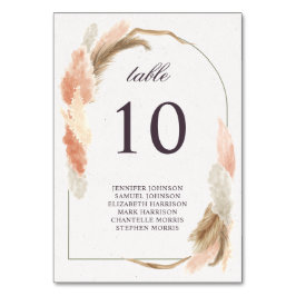 Numeração De Mesa Arco do Boho pampas do casamento moderno