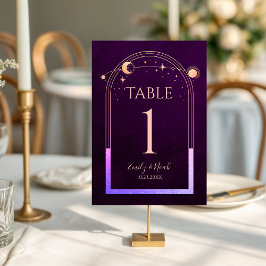 Numeração De Mesa Arco-Íris Místico Profundo Solar Sol Lua Estrelas 