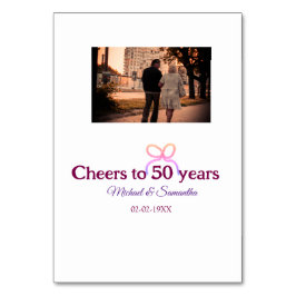 Numeração De Mesa Arco rosa aplaude o casamento de 50 anos