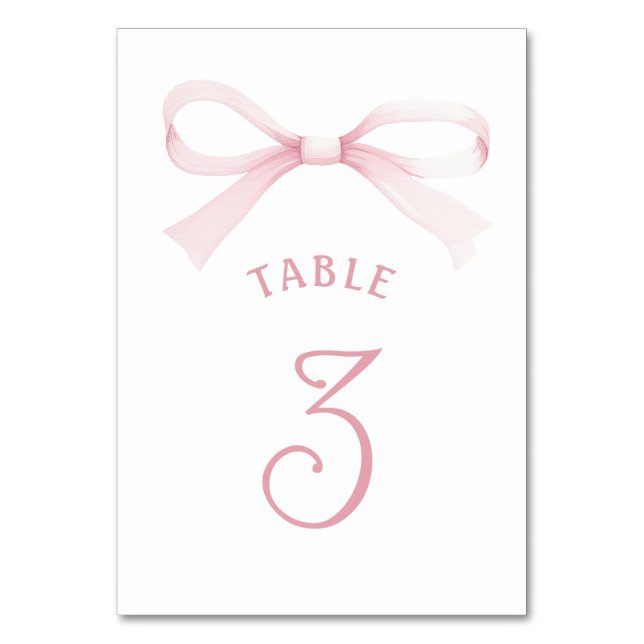 Numeração De Mesa Arco Rosa Aquarela (Frente)