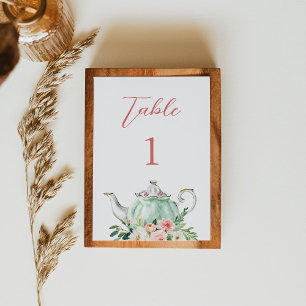 Numeração De Mesa ARIA Tea Party 3.5"x5"