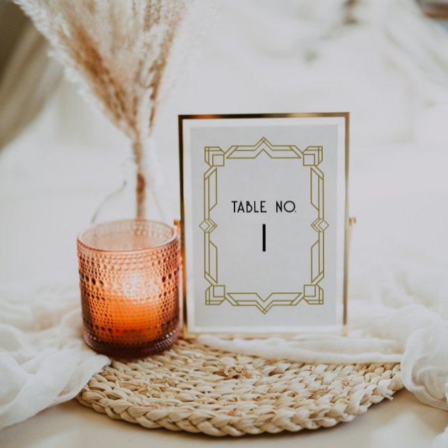 Numeração De Mesa Art Deco Antigo Número da Tabela Hollywood de 1920 (Criador carregado)