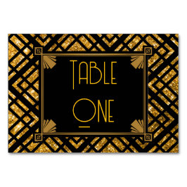 Numeração De Mesa Art Deco Números de Tabelas de Casamento Preto e D