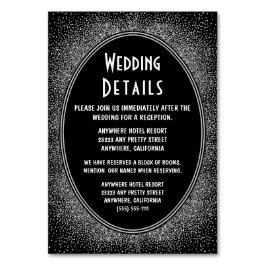 Numeração De Mesa Art Deco Silver Recepção de casamento Inserir Cart