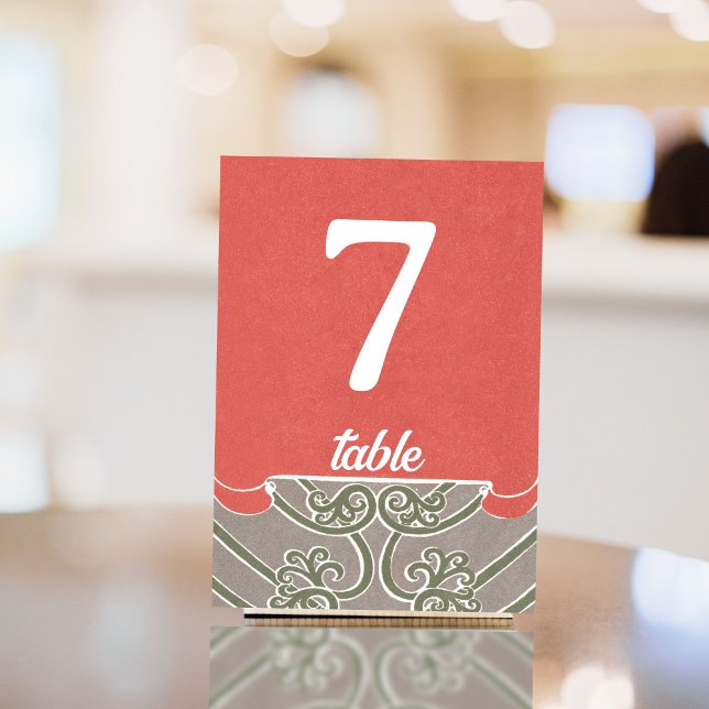 Numeração De Mesa Art Nouveau Calla Lily Elegance (Criador carregado)