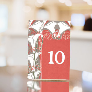 Numeração De Mesa Art Nouveau Calla Lily Elegance