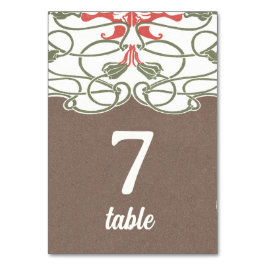 Numeração De Mesa Art Nouveau Eleição Floral 2