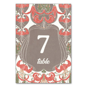 Numeração De Mesa Art Nouveau Eleição Floral 2