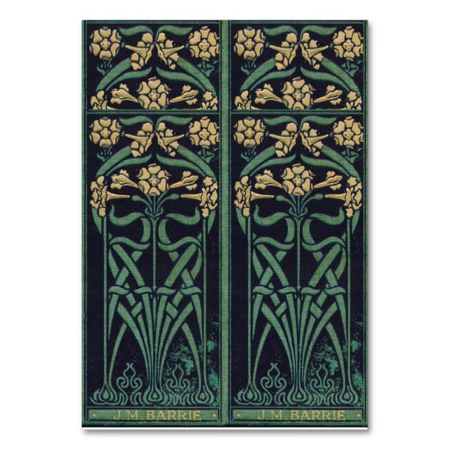 Numeração De Mesa Art Nouveau Indicador Floral (Frente)