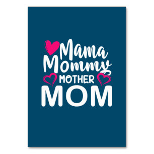 Numeração De Mesa Arte da Mãe Mamãe Mãezinha Mãe