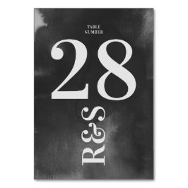 Numeração De Mesa Arte de cinza Grande Monograma Simples Bold Modern