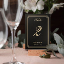Arte Deco Frame Casamento Clássico Dourado