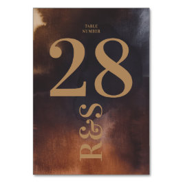 Numeração De Mesa Arte enferrujada Grande Monograma Simples Bold Mod