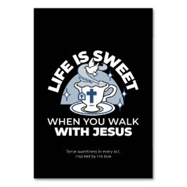 Numeração De Mesa Arte Fiável - Teacup com Cruz e Dove