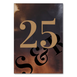 Numeração De Mesa Arte Moderna enferrujada Grande Monograma Bold Cas