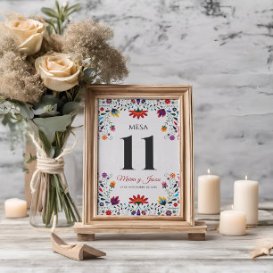 Numeração De Mesa Arte Popular Floral Botânica Festa Casamento Espan