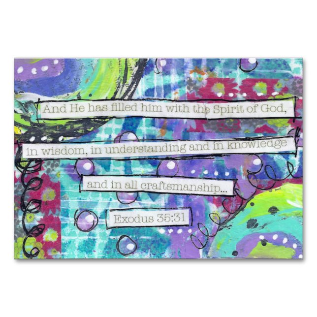 Numeração De Mesa Artesanato-Êxodo 35:31 (Frente)