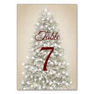 Numeração De Mesa Árvore de Natal em Kraft Wedding