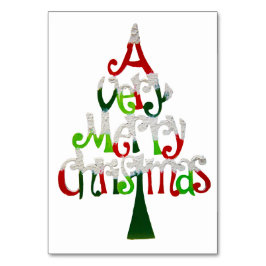 Numeração De Mesa Árvore de Natal Muito Feliz