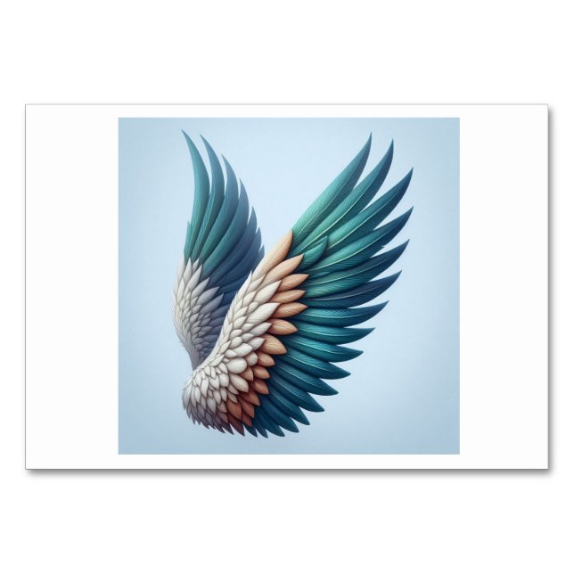 Numeração De Mesa Asas (羽 / は ね) - Placas Flash Japonesas (Frente)