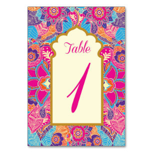 Numeração De Mesa Asiático - Casamento - Henna - Mehndi - Números da