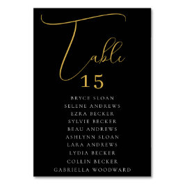 Numeração De Mesa Assento de Letra Elegante