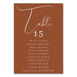 Numeração De Mesa Assento de Letra Elegante