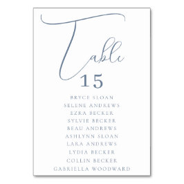 Numeração De Mesa Assento de Letra Elegante