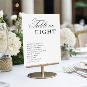Numeração De Mesa Assento de Luxo Carta de Nomes de Casamento Elegan