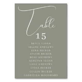 Numeração De Mesa Assento de Roteiro Elegante