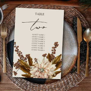 Numeração De Mesa Autumn Floral Terthy Tones Watercolor Casamento ou