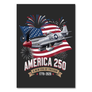 Numeração De Mesa Avião do 250º Aniversário da América