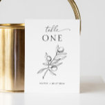 Numeração De Mesa Azeitona elegante. Delicado casamento botânico ita<br><div class="desc">Tabelas de casamento italiano preto-e-branco,  delicado,  com um galho de azeitona elegante.</div>