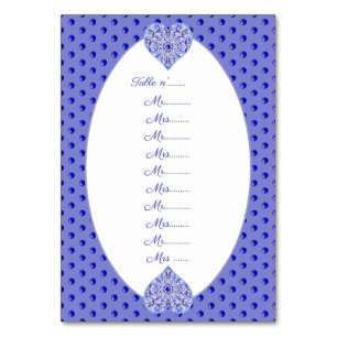 Numeração De Mesa Azul de rendas cerâmicas de Grécia
