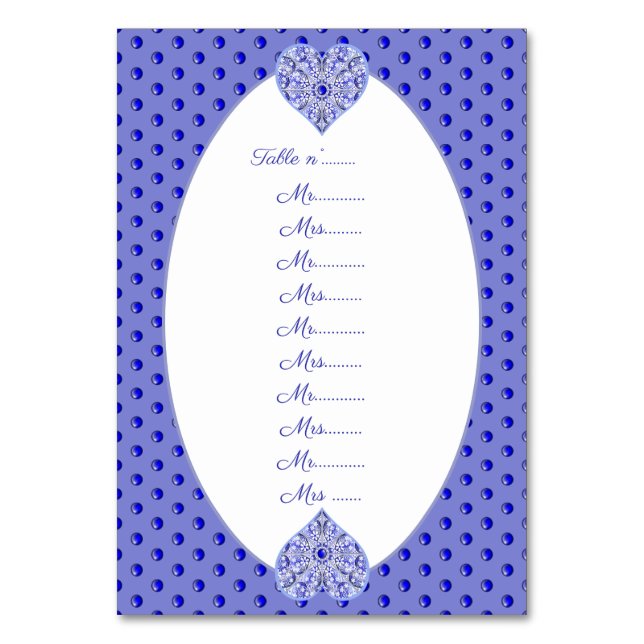 Numeração De Mesa Azul de rendas cerâmicas de Grécia (Frente)