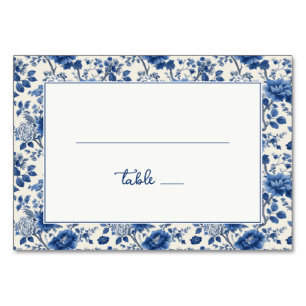 Numeração De Mesa Azul Floral Elegante