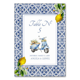 Numeração De Mesa Azulejos de Limão da Costa Amalfi Itália Personali