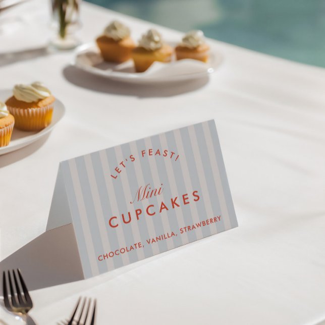 Numeração De Mesa Bachelorette Azul e Vermelho da Placa Buffet (Buffet Card Vintage Blue & Red Bachelorette)