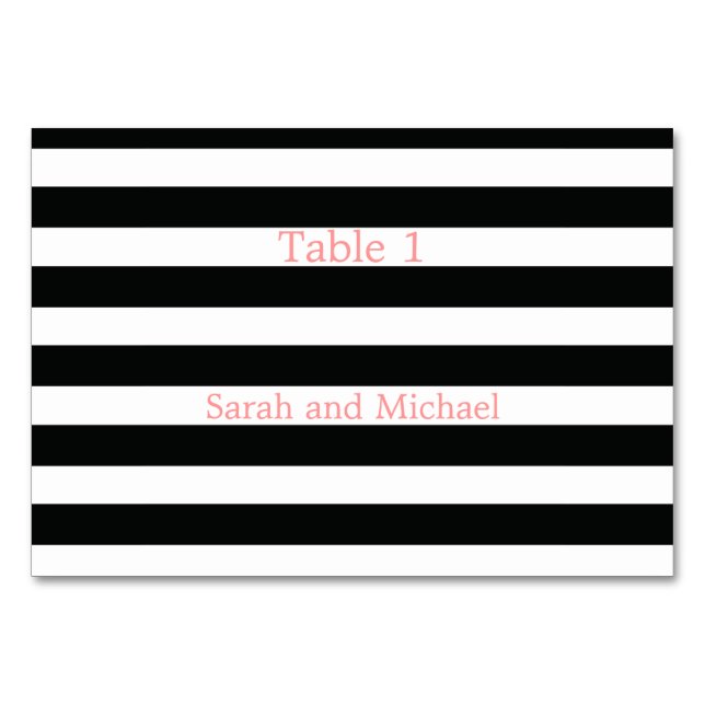 Numeração De Mesa Bandas francesas de preto (Frente)