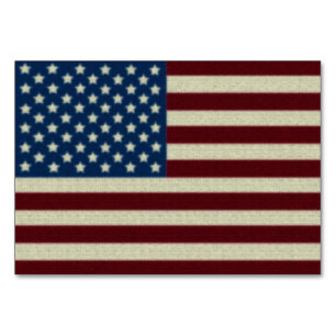 Numeração De Mesa Bandeira Americana Incomodada