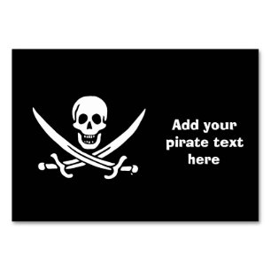 Numeração De Mesa Bandeira pirata de Jolly roger