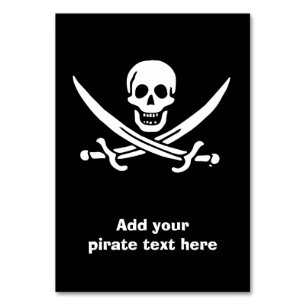 Numeração De Mesa Bandeira pirata de Jolly roger